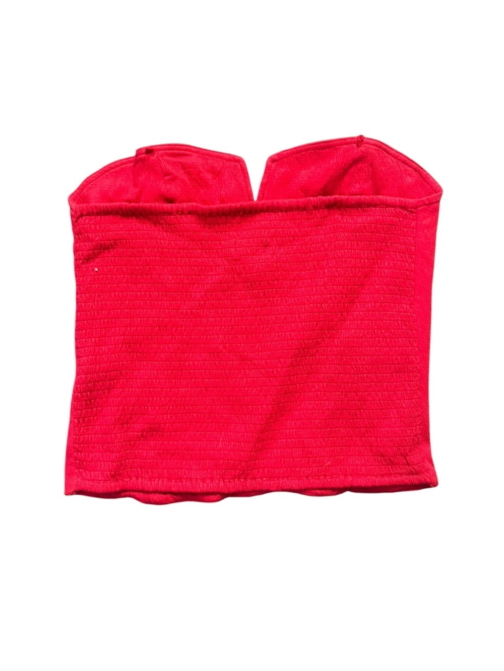 Anthropologie Porridge Strapless Bustier Top Red Size Med Y2K - Picture 3 of 6